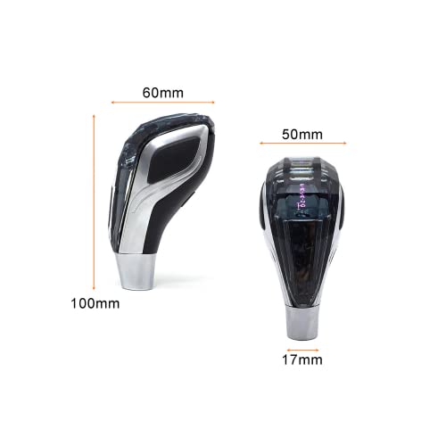 Sakali Diamond-Cut Crystal Car Gear Shift Knob Touch Activated LED Shift Knob Universal Fits for Most Cars with Button-Less Operated Shifter - Image 2