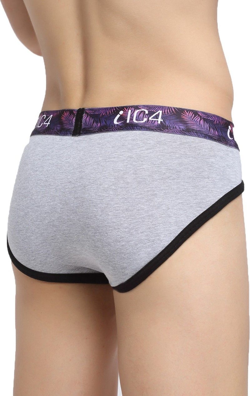 IC4 Store Men's Charcoal and Grey Briefs Pack of 2 - Image 2