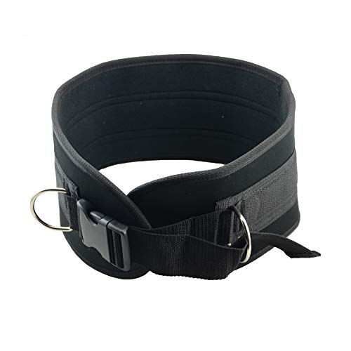 HemeraPhit Pull-up Belt Weighted Dip Belt with Chain Double D-ring Weightlifting Back Support Strap Home Gym Equipment Waist Belt (with plastic buckle) - Image 3