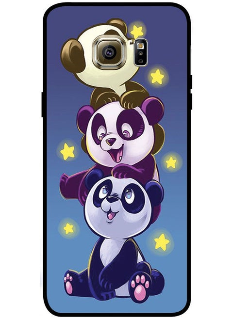 Protective Case Cover For Samsung Galaxy S6 Edge Plus Smart Series Printed Protective Case Cover for Samsung S6 Edge Plus Three Panda