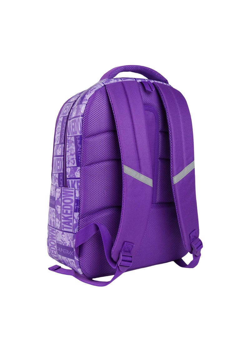 Trucare Netflix KPop Demon Hunters Teens Backpack 18" – Official School Backpack, Large Capacity Travel Daypack for Teens, Purple Character Print Book Bag - Image 4
