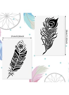 6 Pieces Decorative Mandala Feather Stencil Reusable Mandala Painting Templates Beautiful Stencils For Painting Metal Open Ring For Painting On Wood Wall Decor - pzsku/Z38C829CEB45AA6E17050Z/45/_/1696390845/89f50191-d7a5-4cb5-8646-61776be570e3