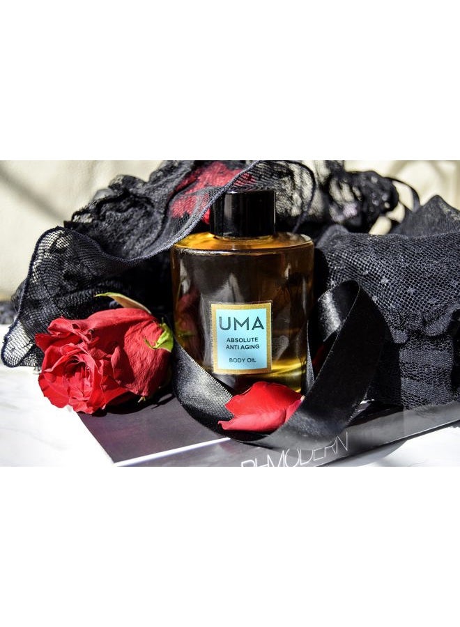 Uma Absolute Anti-Aging Body Oil | 100% natural & non-toxic | Ayurvedic Body Oil for Minimizing Wrinkle & Dark spots | For a Brighter, Firmer, & Hydrating look | (3.4 fl. oz.) - Image 2