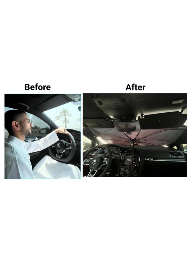 Car Sun Shade car cover, Front Windshield Reflective Umbrella,Car Sunshades for UV Ray Block & Sun Heat Protection,Keep Your Vehicle Cool - Image 2