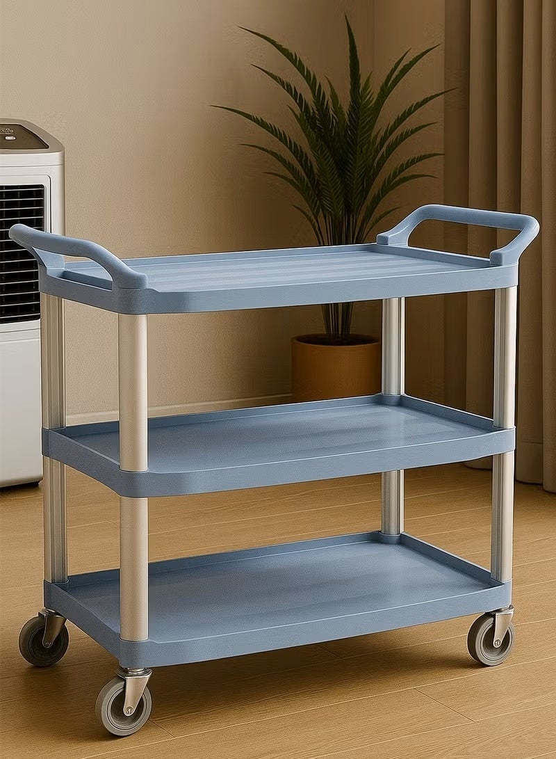 ALMUFARREJ 3-Tier Serving Cart Gray 86x42x96cm - Image 2