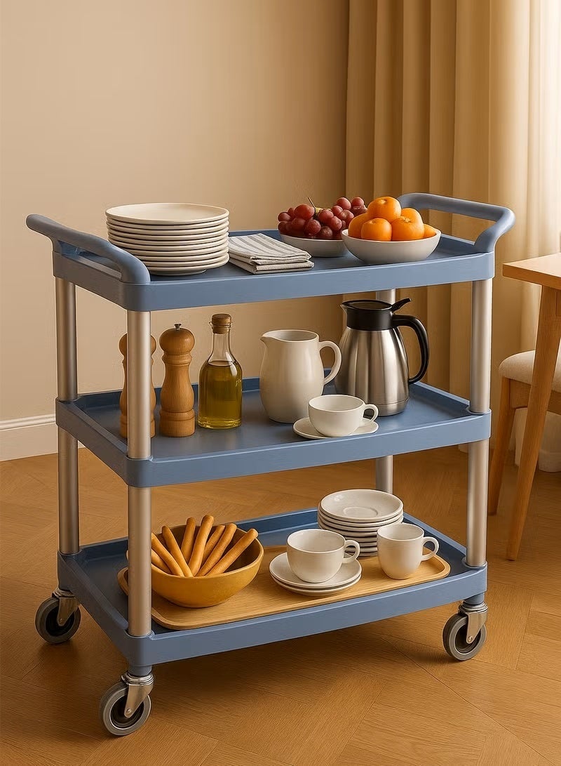 ALMUFARREJ 3-Tier Serving Cart Gray 86x42x96cm - Image 1