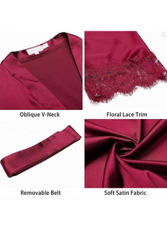 We Happy Ladies Nightwear Gown Satin Bathrobe Bridesmaid Short Kimono Sleepsuit  - Image 3