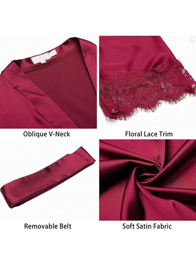 We Happy Ladies Nightwear Gown Satin Bathrobe Bridesmaid Short Kimono Sleepsuit  - Image 3