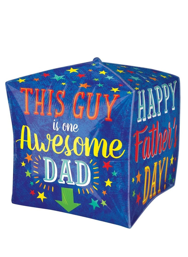 Anagram Awesome Dad UltraShape Cubez Foil Balloon 38cm 