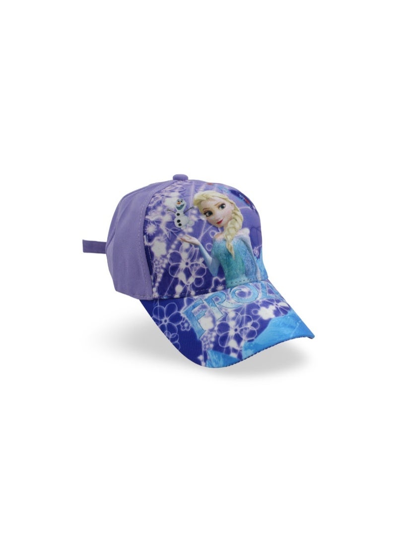 Fancy Girls Cotton Cap – Frozen Print - Image 1