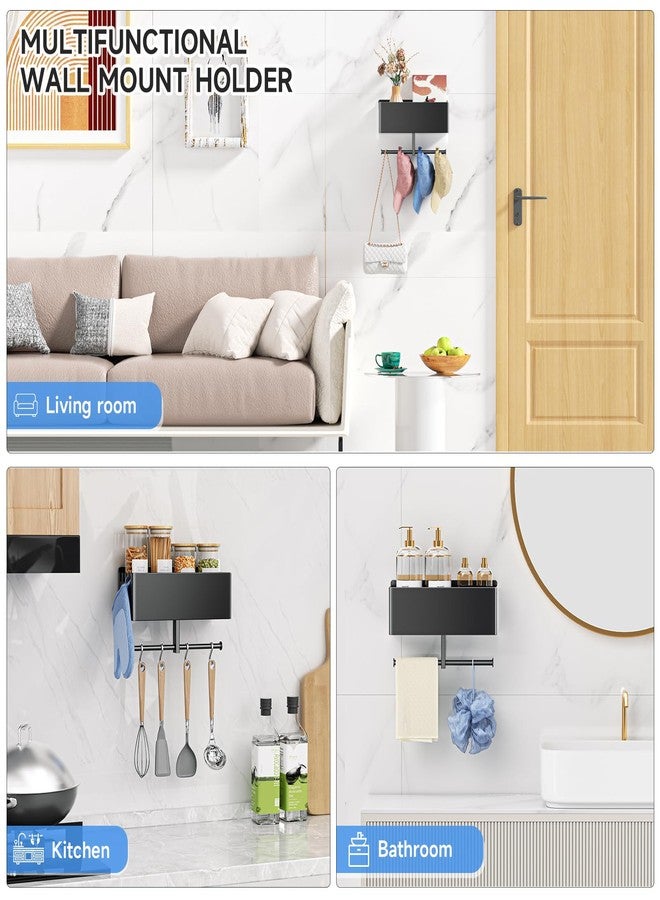 Oukimly Dog Leash Holder for Wall, Dog Stuff Organizer with Shelf for Dog Poop Bag Holder, Dog Leash Hooks for Dog Supplies Storage, Dog Leash Hanger Organizer Rack for Dog Leash, Collar, Toys, Treats, Keys - Image 5
