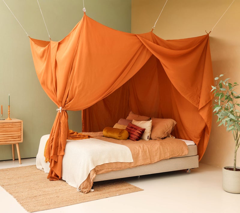 UB-STORE Caramel Bed Canopy for Queen and King-Sized Beds | Bedroom Decoration for Teens or Adults | Rectangular Shape Insect Netting | Mosquito Net in Multiple Colors and Sizes - Image 2