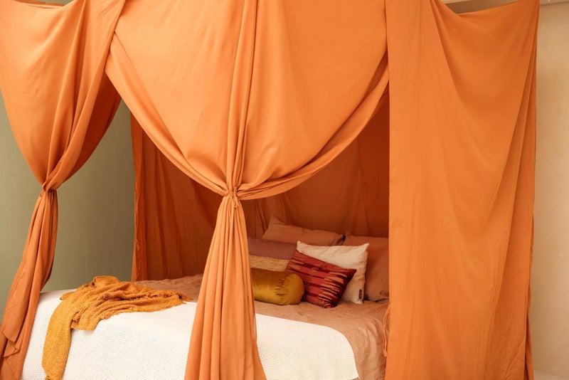UB-STORE Caramel Bed Canopy for Queen and King-Sized Beds | Bedroom Decoration for Teens or Adults | Rectangular Shape Insect Netting | Mosquito Net in Multiple Colors and Sizes - Image 4