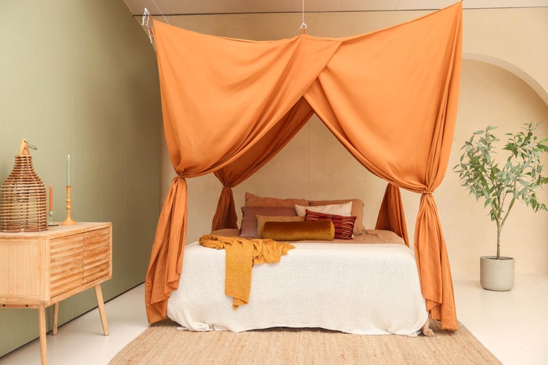 UB-STORE Caramel Bed Canopy for Queen and King-Sized Beds | Bedroom Decoration for Teens or Adults | Rectangular Shape Insect Netting | Mosquito Net in Multiple Colors and Sizes - Image 3