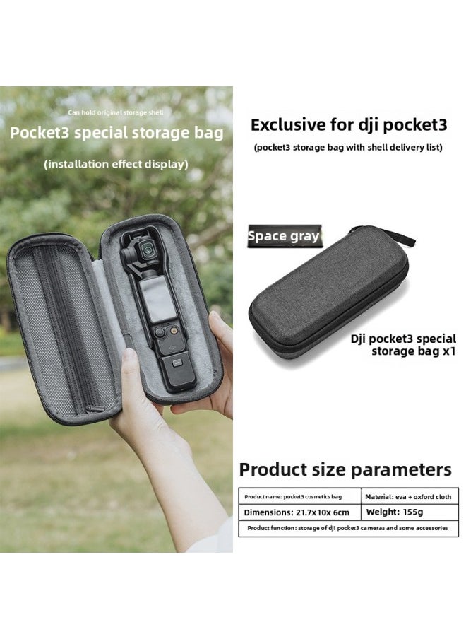 Generic For DJI Pocket 3 Yuntai Osmo Pocket 3 Eyes Accessories Desktop Foot Tempered Film Accessories-Color:Pocket3 Black Storage Bag  - Image 1