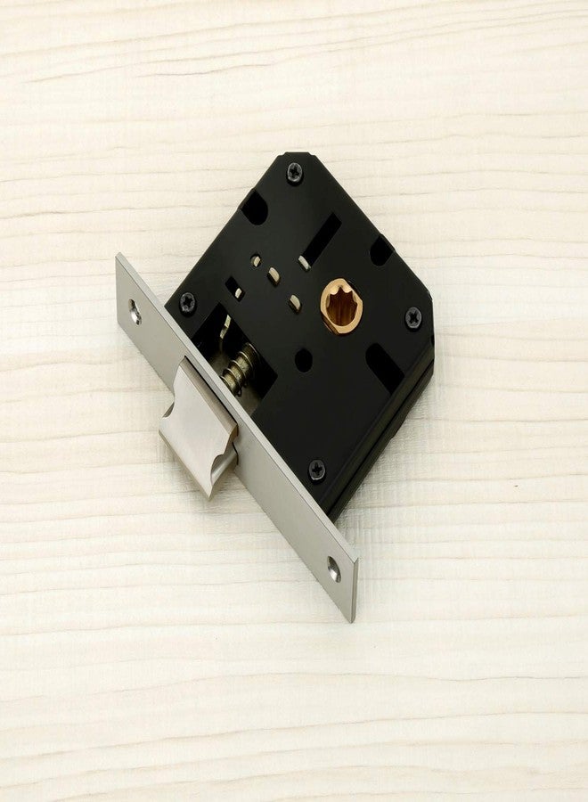 HARMONUS Zinc Alloy Mortise Door Lock Handle/Rose Mortice Door Handle Set with Baby Latch (Black Satin/HI-5102) - Image 2