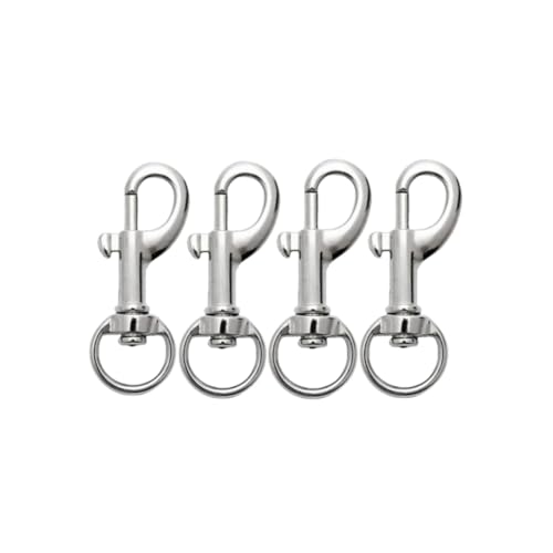 LuoQiuFa Flag Clips Swivel Snap Hooks, 4 Pcs Zinc Alloy 1.8 Inch Multifunctional Swivel Snap Hooks for Dog Leash Hook Boat Rope Keychain - Image 1