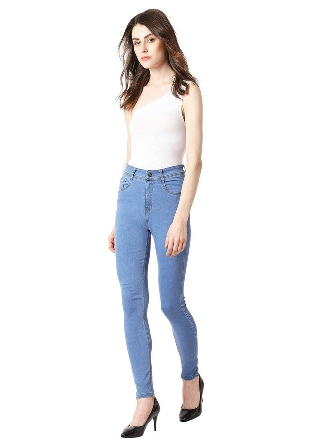 Miss Chase Women's Blue Skinny High Rise Denim Jeans (MCSS19DEN07-44-115-32, Blue, 32) - Image 2