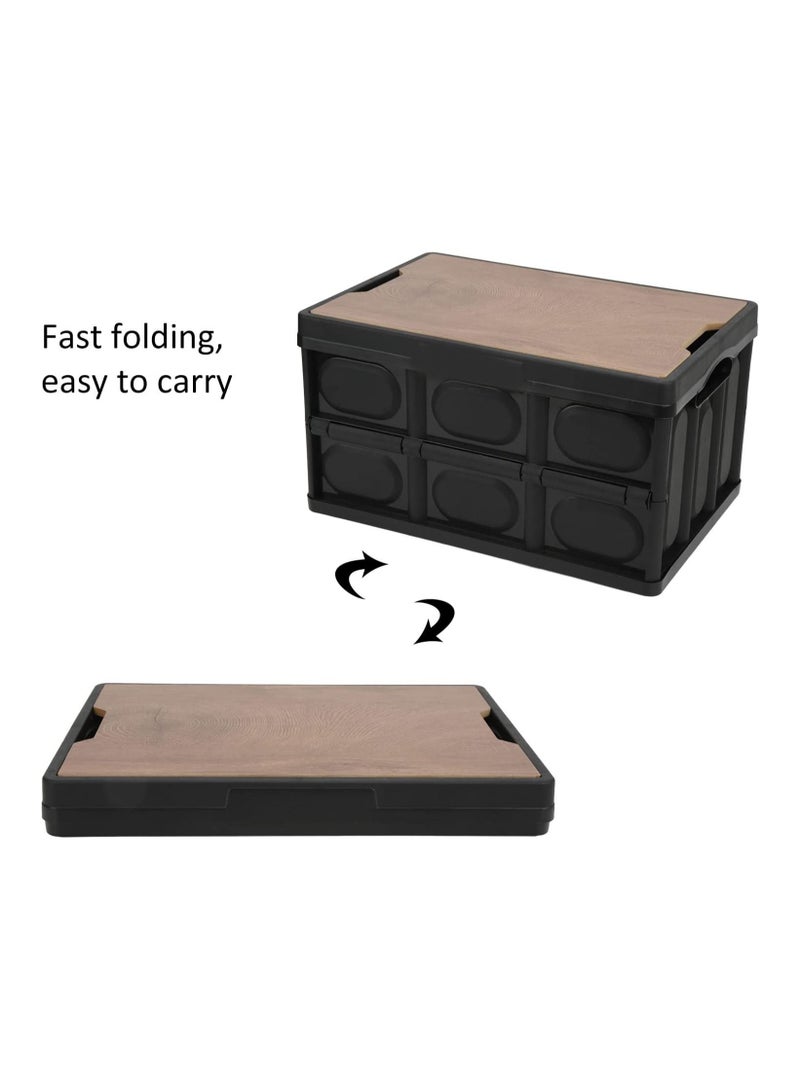 Cool Baby 56L Collapsible Storage Bins with Lids,Outdoor Multifunctional Storage Box,Plastic Stackable Containers,for Auto Trunk Home Garage Outdoor Organization - Image 3