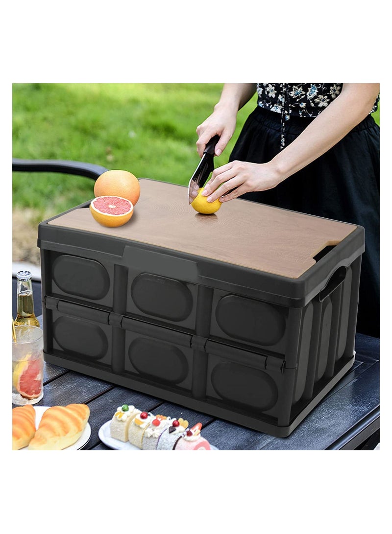 Cool Baby 56L Collapsible Storage Bins with Lids,Outdoor Multifunctional Storage Box,Plastic Stackable Containers,for Auto Trunk Home Garage Outdoor Organization - Image 4