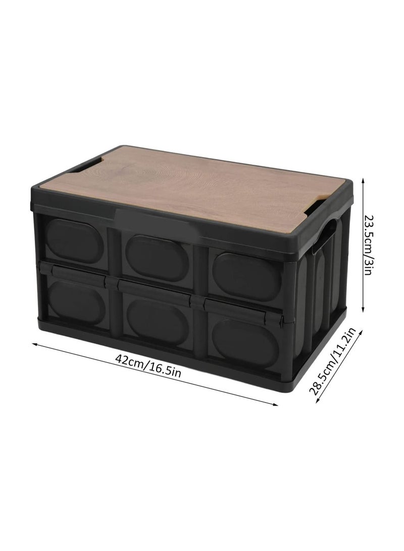 Cool Baby 56L Collapsible Storage Bins with Lids,Outdoor Multifunctional Storage Box,Plastic Stackable Containers,for Auto Trunk Home Garage Outdoor Organization - Image 2
