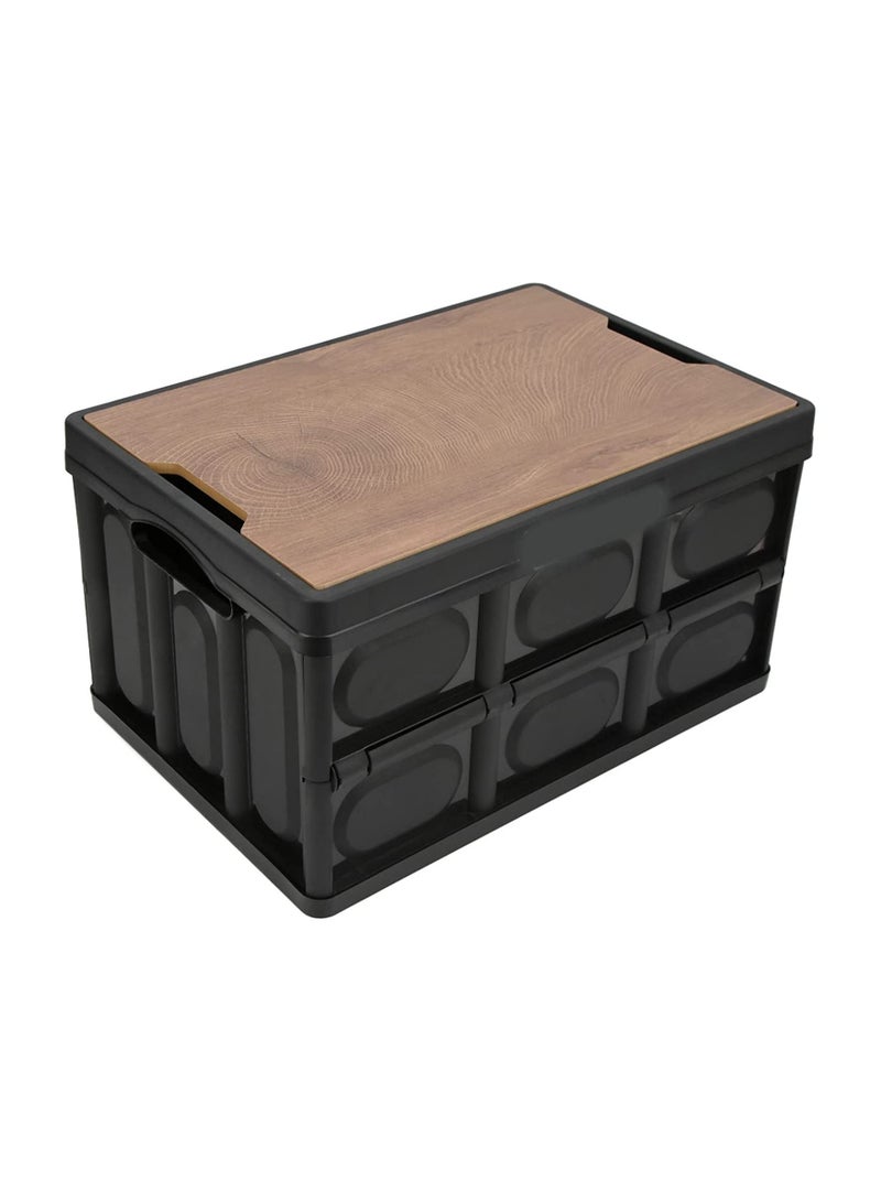 Cool Baby 56L Collapsible Storage Bins with Lids,Outdoor Multifunctional Storage Box,Plastic Stackable Containers,for Auto Trunk Home Garage Outdoor Organization - Image 1