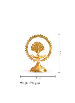 Bhimonee Decor Bhimonee Decor Pure Brass Golden Polish Electric 1 Layered Table Lights Diya 45 inches Brass Pack of 1 Pair  - Image 3