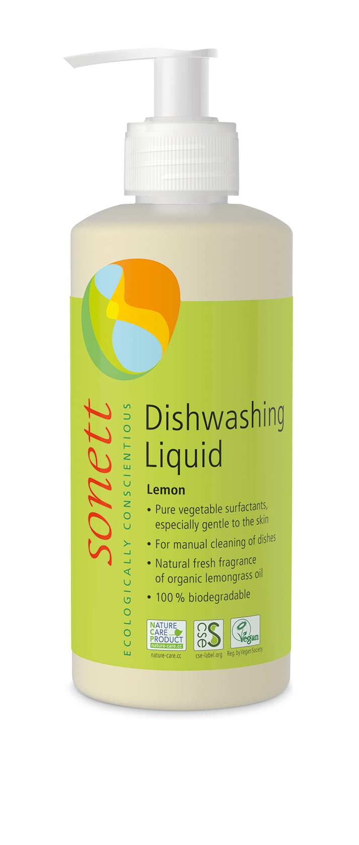 Sonett Organic Dishwashing Liquid Organic 100% Biodegradable (Lemon, 10 Fl.Oz (1 Count)) - Image 1