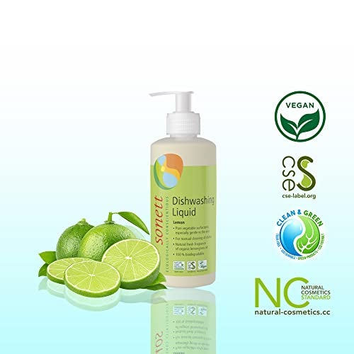Sonett Organic Dishwashing Liquid Organic 100% Biodegradable (Lemon, 10 Fl.Oz (1 Count)) - Image 3
