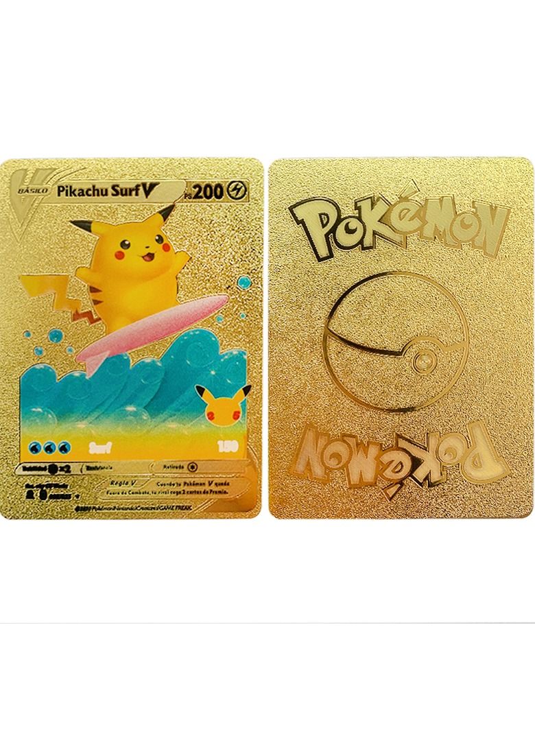 55 Pack Pokemon Metal Cards Vmax Gx Energy Card Series Rare Battle Trainer Kids Cards Special Custom Collection Cards  - Image 5