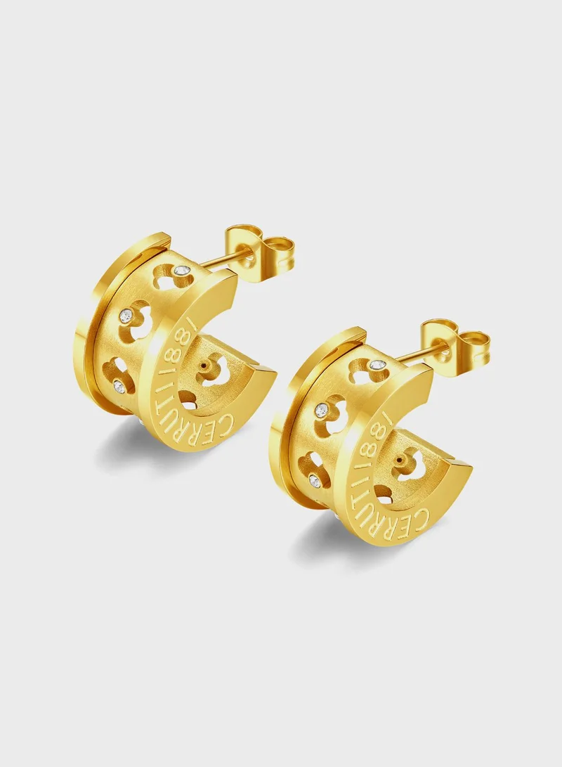 CERRUTI 1881 Chain Detailed Stud Earrings