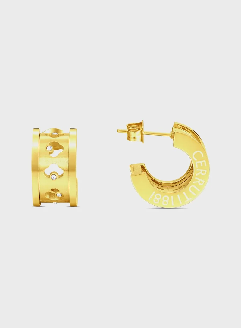 CERRUTI 1881 Chain Detailed Stud Earrings
