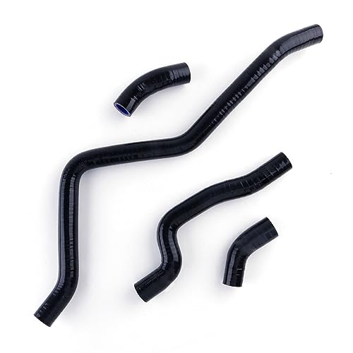 LUXERAD Performance 3 Layer ATV Silicone Radiator Coolant Hose Kit Fits for For 0105 YFM 660R 2001 2002 2003 2004 2005 Yamaha Raptor 660 Black - Image 1