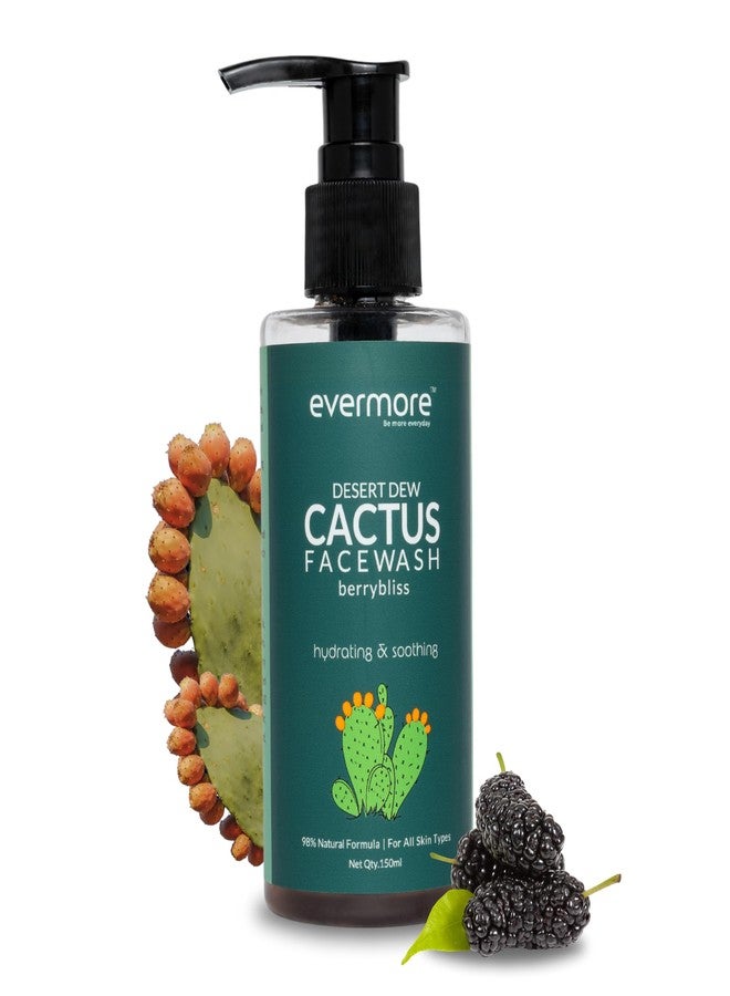 EVERMORE غسول الوجه المرطب اللطيف من إيفرمور (عبوتان) لجميع أنواع البشرة | منظف يومي خالٍ من الكبريتات للبشرة الجافة والحساسة مع خلاصة الصبار والتوت | للنساء والرجال | 150 مل لكل عبوة - Image 1