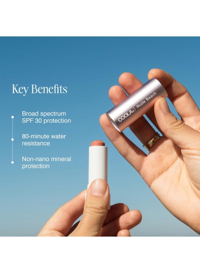 COOLA Organic Tinted Lip Balm & Mineral Sunscreen with SPF 30, Dermatologist Tested Lip Care for Daily Protection, Vegan, Nude Beach, 0.15 Oz - Image 3