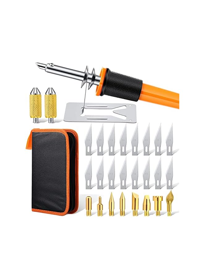 PROMASS Pcs Electric Hot Knife Cutter Tools Multipurpose Stencil Cutter Wood Burning Tool for Cutting Carving Soft Thin Foam Cloth Cutter - Image 2