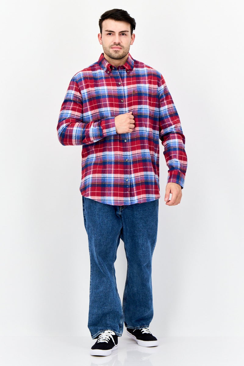 Chaps Men Regular Fit Plaid Long Sleeve Casual Shirt, Multicolor - Image 2