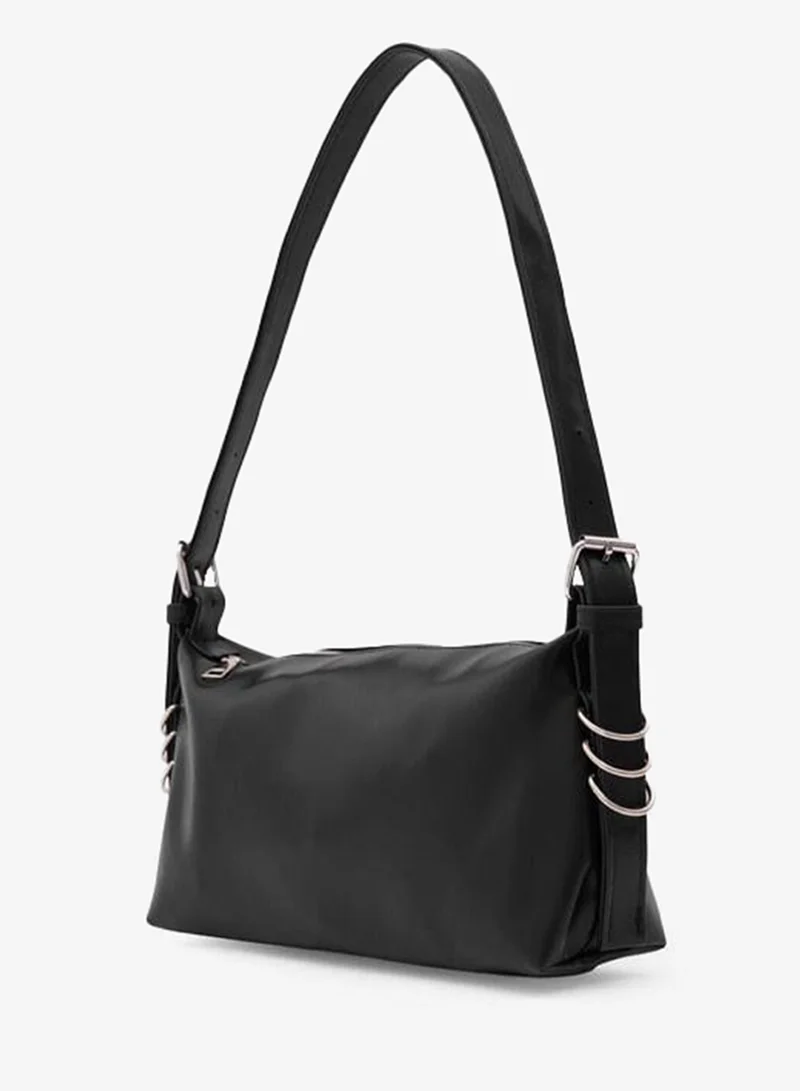 Shule Bags  Black Baget Bag with Loop Detail. for Women | Best Price UAE