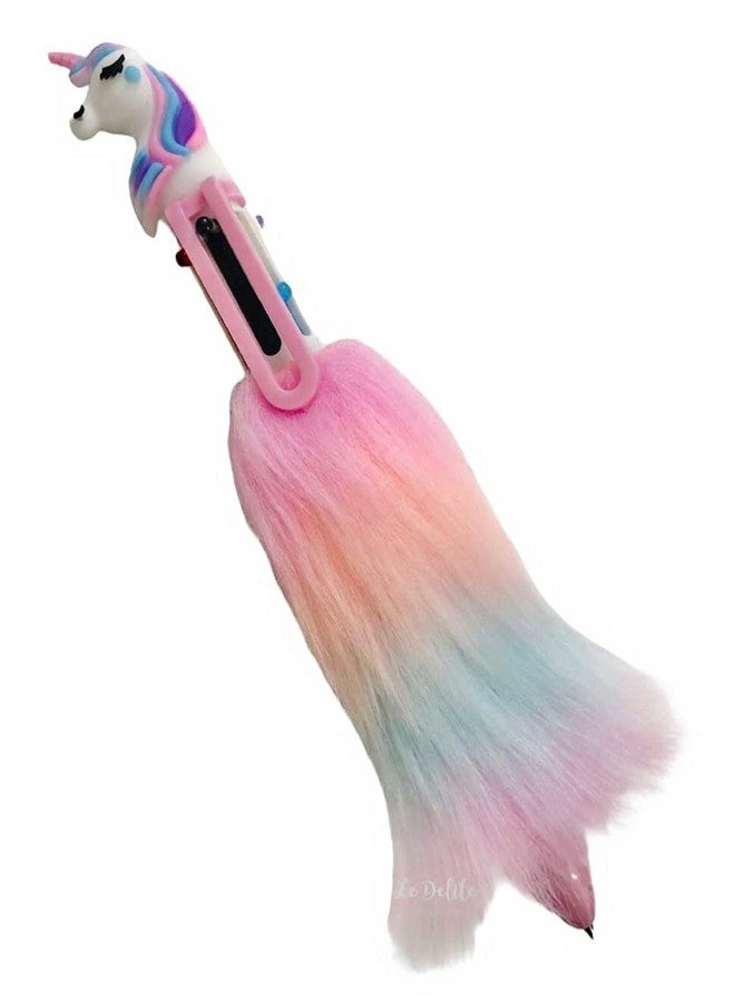 6-in-1 Unicorn Pen | Black, Blue, Red, Yellow, Green, Purple Use for Office, Collage, School, Business Professionals | Kids- Birthday Party Return Gift (Pack Of 3) - Image 1