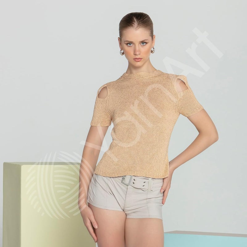 YarnArt Summer  Lightweight Glittery Yarn 70 Mercerized Cotton 30 Viscose  Sparkly Knitting  Crochet Yarn for Shawls Clothes  Accessories 01 - Image 5