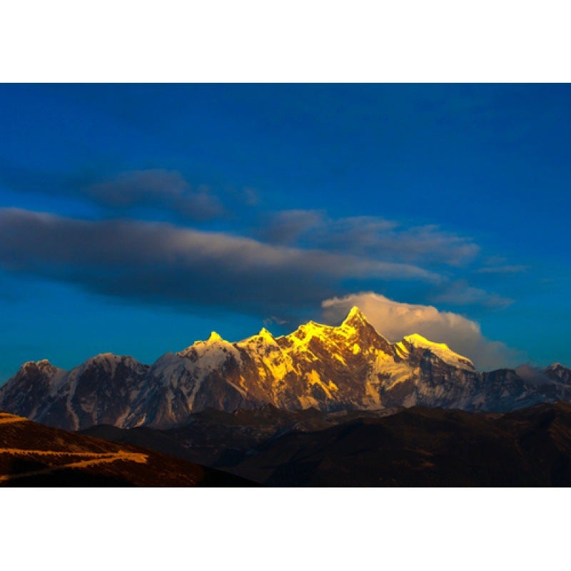 Free Shipping Xizang Plateau Mount Qomolangma Tanggula Holy Lake Landscape Poster Decorative Painting Photo Frame Mural Painting Hanging Painting - Image 1