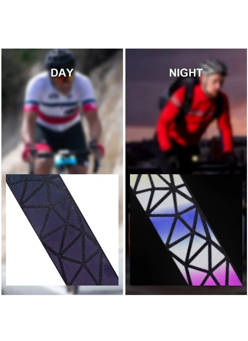 SYOSI Bicycle Handlebar Tape, Reflective Road Bike Handlebar Tape, Road Bike Handlebar Tape Anti-Slip Bicycle Handlebar Tape for Road Bikes and Bicycles, Handlebar Tape 2 Rolls  - Image 5