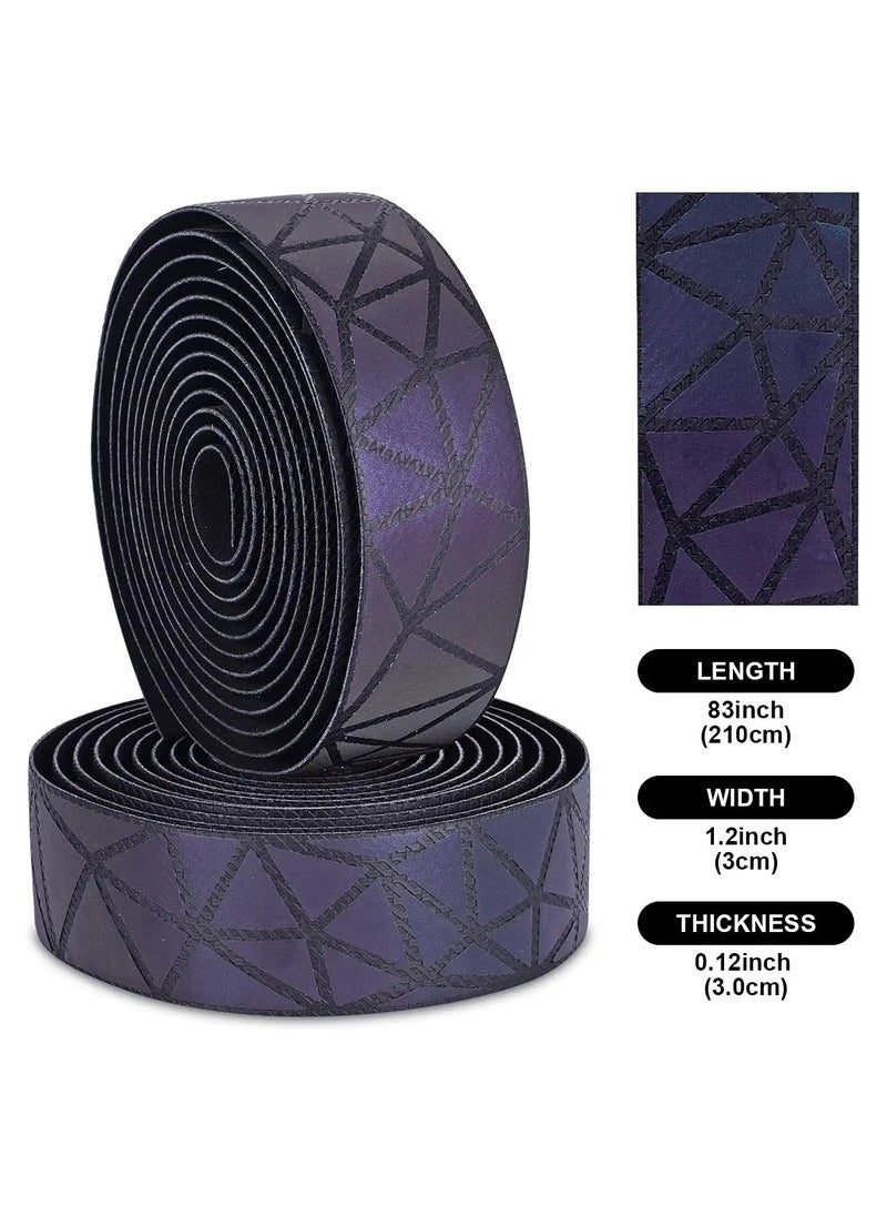 SYOSI Bicycle Handlebar Tape, Reflective Road Bike Handlebar Tape, Road Bike Handlebar Tape Anti-Slip Bicycle Handlebar Tape for Road Bikes and Bicycles, Handlebar Tape 2 Rolls  - Image 3