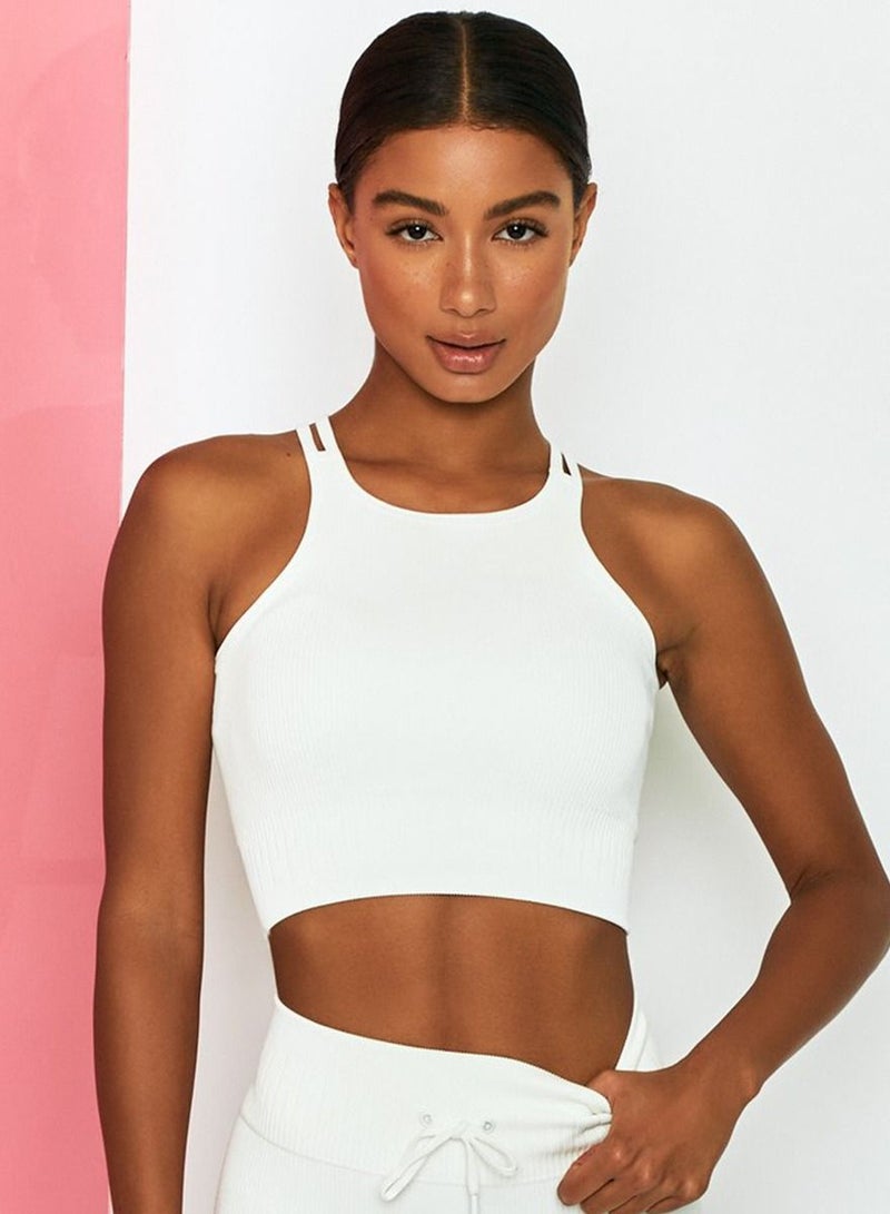 Loquat Tight Fitting Stretch Soft Vest White  - Image 1