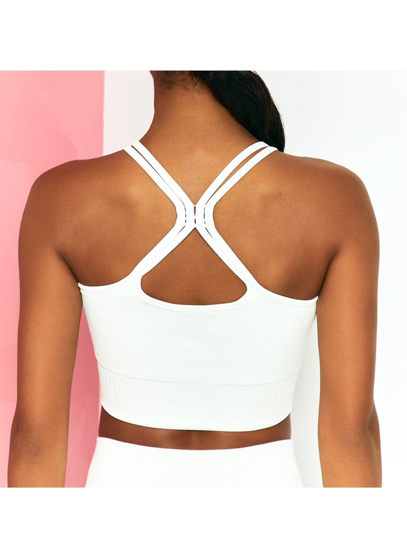 Loquat Tight Fitting Stretch Soft Vest White  - Image 2