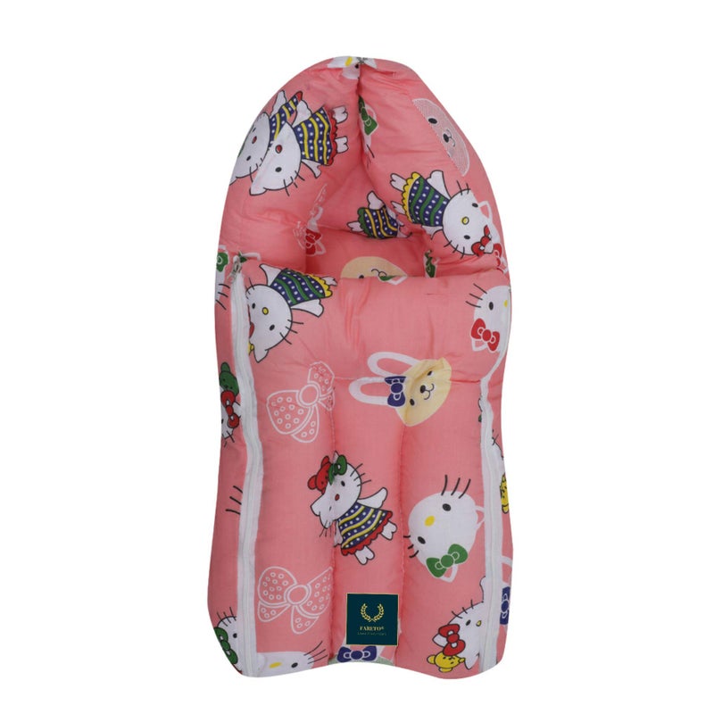 Fareto Baby Sleeping Bag with Mattress(PI: Teddy)(0-6 Months) (Peach) - Image 5