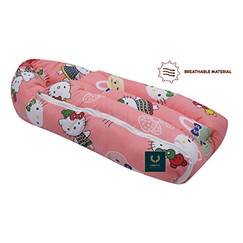 Fareto Baby Sleeping Bag with Mattress(PI: Teddy)(0-6 Months) (Peach) - Image 2