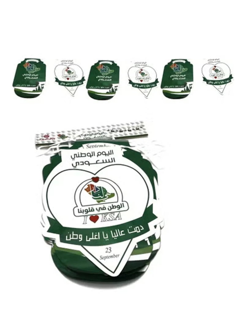 سي او أرماء زينة أكاليل اليوم الوطني السعودي - أعلام ورقية متعددة الألوان (9 قطع) - Image 3