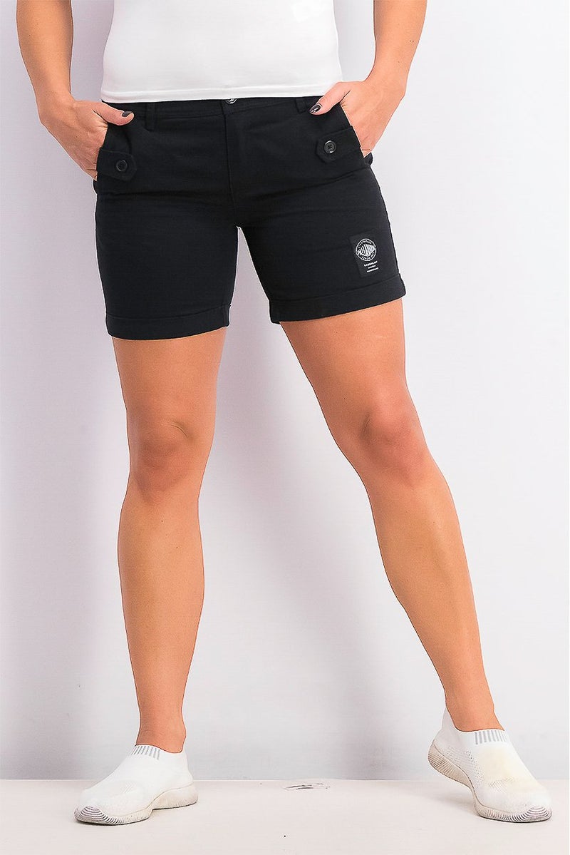 PALLADIUM Women Side Pocket Shorts, Black - Image 1