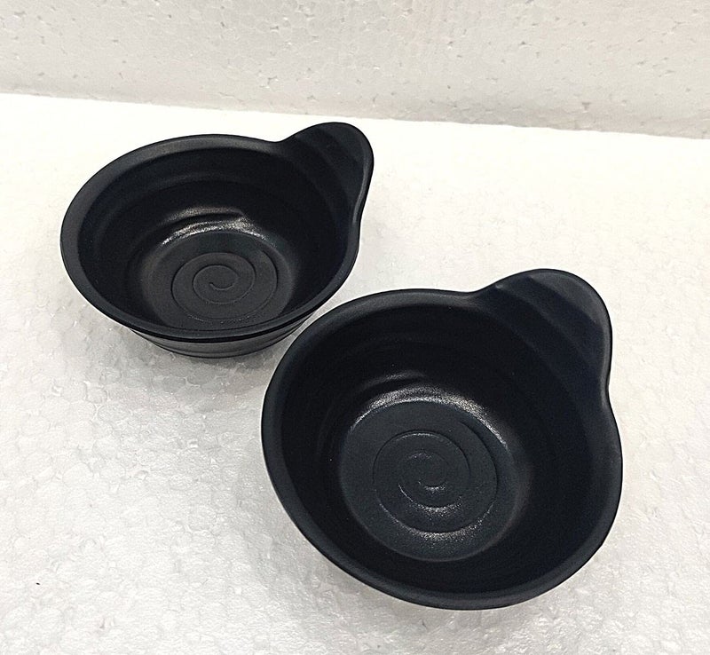 Home Decorise Melamine Small Chutney Dip Bowl Set for Snacks/Tiny Sauce Dip Bowls for Party and Daily use Serving Platter, Unbreakable (Matt Black, Pack of 6) - Image 3